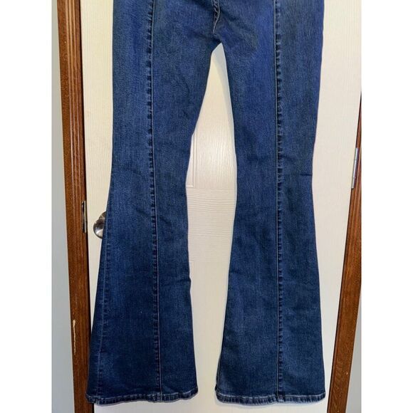 Rock & Roll High Rise Flare Jeans With Lace Up Back Size 28X34 - Picture 11 of 12